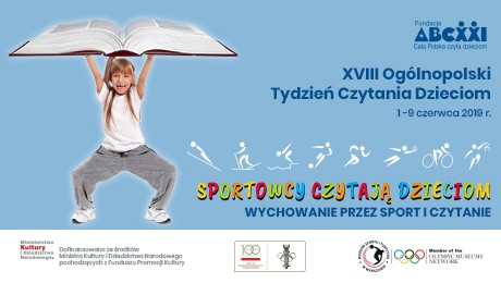 Plakat promujący Ogólnopolski Tydzień Czytania Dzieciom