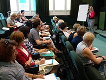 Uczestnicy koszalińskiego dnia IV Forum Bibliotekarzy Pomorza Zachodniego