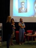 Od lewej: Z-ca dyrektora KBP Beata Sawa-Jovanoska, Małgorzata Kardzis, Paulina Waluk-Szyperska -Lide