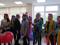 Uczestniczki warsztatów KLANZY w Koszalinie w czasie zajeć pn. Czterokolorowy Ćwierćland