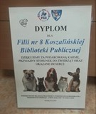 na zdjęciu dyplom podziekowanie