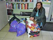 Nakrętki przywiezione z Tymienia przez panią Elizę
