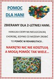 Ogłoszenie o zbiórce nakrętek dla Hani