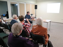 Uczestnicy spotkania ze Zbigniewem Kocurem pt. „Od projektu do efektu - krótka historia długich remo