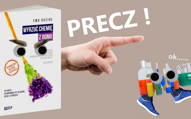 Grafika ilustrująca książkę „Wyrzuć chemię z domu” - Ewa Kozioł