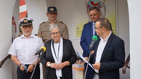 Od lewej na pierwszym planie: Zbigniew Bojar-Fijałkowski, za nim w głębi Czesław Bojar-Fijałkowski, 