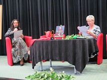 Koszalinianie czytają Balladynę - pani Alicja Marciniak i Wanda Kamyk