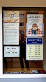 Informacje wizualne dotyczące funkcjonowania biblioteki.