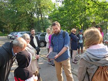 Uczestnicy rajdu na miejscu zbiórki