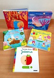 Atrakcyjne książeczki z przesuwanymi obrazkami.
