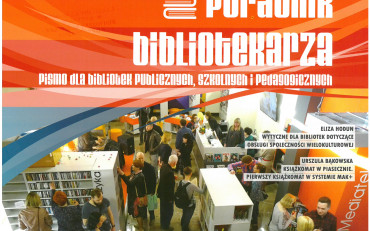 Zdjęcie Mediateki KBP na okładce wrześniowego numeru „Poradnika Bibliotekarza”