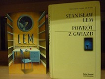 na zdjęciu książki Stanisława Lema, od lewej 