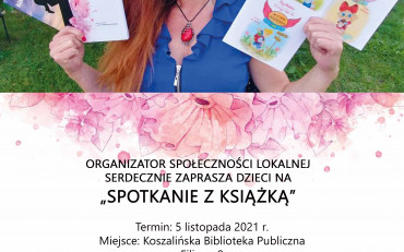 Plakat promujący wydarzenie Spotkanie z książką