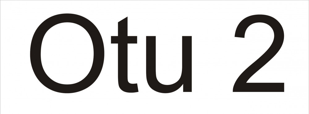 Grafika przedstawia napis OTU 2