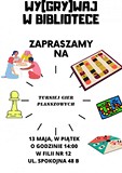 zaproszenie na turnej gier planszowych