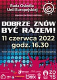 Plakat promujący piknik na Osiedlu Unii Europejskiej