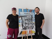 Warsztaty sitodruku na tkaninie przeprowadzone przez Macieja Mazurkiewicza w KBP