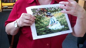 kobieta na płótnie