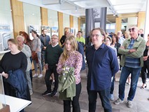 Członkowie biura projektowego OVO Grąbczewscy Architekci oraz uczestnicy wydarzenia