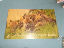 puzzle z wizerunkiem małych lisów
