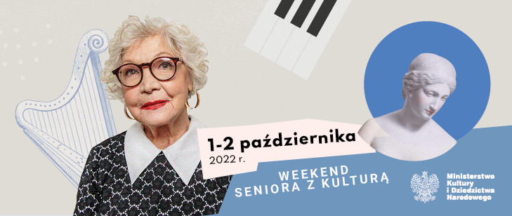 Grafika promująca Weekend Seniora z Kulturą