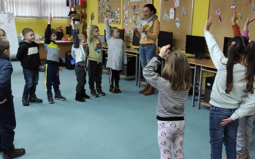 zajęcia z sześcioletnimi biedronkami z Przedszkola nr 13 w Koszalinie