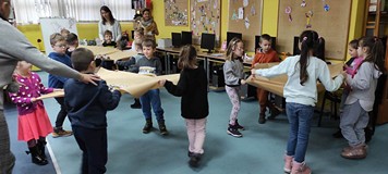 zajęcia z sześcioletnimi biedronkami z Przedszkola nr 13 w Koszalinie