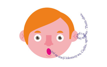 Rysunek głowy dziecka z wylatującymi z ust słowami