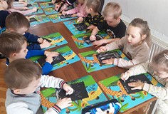 Malujemy bałwanki kredą