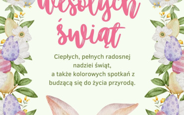 Grafika z życzeniami wielkanocnymi