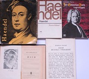 Okładki książek o Janie Sebastianie Bachu i Jerzym Fryderyku Haendlu
