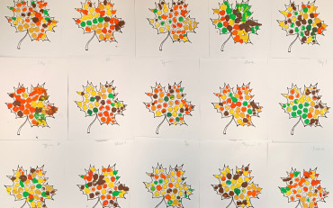 Zdjęcie jesiennych liści wykonanych przez grupę Świetliki