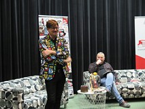 Alek Rogoziński i Piotr Pawłowski podczas spotkania.