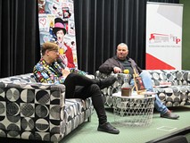 Alek Rogoziński i Piotr Pawłowski podczas spotkania.
