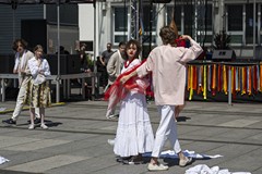 Etiuda teatralna w wykonaniu młodzieży z Pałacu Młodzieży w Koszalinie.  Fot. Marcin Betliński Fotog