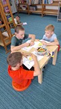 dzieci wykonują pracę plastyczną