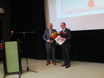 Zastepca prezydenta miasta p. Sebastian Tałaj i dyrektor KBP p. Dariusz Pawlikowski