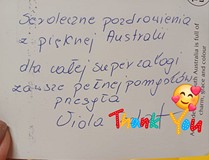 Serdeczne pozdrowienia z pięknej Australii dla całej super załogi, zawsze pełnej pomysłów  - przesył