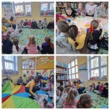 Kolaż czterech zdjęć z zajęć
