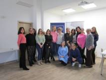 Uczestniczki warsztatów dykcyjnych w Koszalińskiej Bibliotece Publicznej