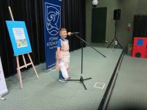 Uczestnik Powiatowego przeglądu recytatorskiego dla przedszkolaków 