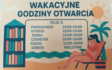 Plakat z godzinami otwarcia
