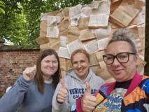 Mobilne bibliotekarki, od lewej: Marta Tomaszewska, Marta Matulewicz, Małgorzata Karczewska