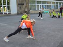 Rozgrzewka przed zawodami sportowymi