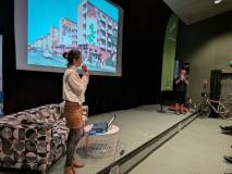 Magdalena Bielińska i Piotr Strzeżysz podczas spotkania