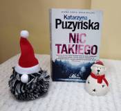 Na zdjęciu książka Nic takiego, obok stoi maskotka Mikołaja i białego misia.