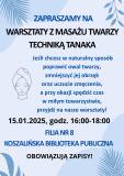 Plakat zapraszający na warsztaty. 
