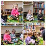 Przedszkolaki losują i odpowiadają na pytania dotyczącego wysłuchanego tekstu.