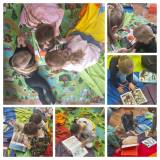 Zaczytane przedszkolaki w bibliotece