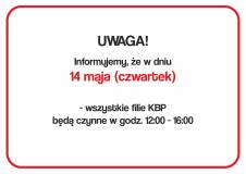 zdjęcie godzin otwarcia 14 maja